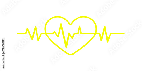Vector illustration of a green cardiogram heartbeat pulse on a health monitor