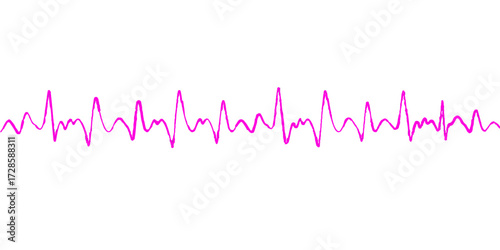 EKG medical graph illustration showing heart beat waves on a health monitor