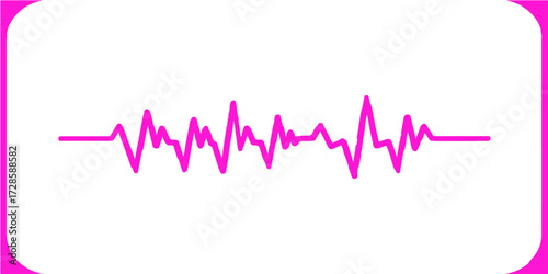 Heartbeat medical cardiogram graph on a monitor with EKG pulse wave illustration