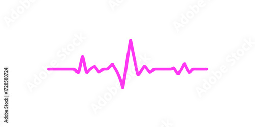 Medical illustration of a green heartbeat line on a black monitor screen, depicting a continuous pulse wave that forms the shape of a heart