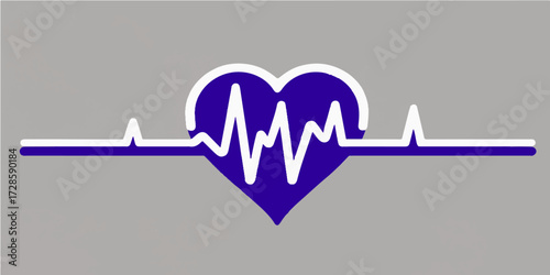 Pulse and cardio health are graphically represented on a medical monitor with a heartbeat wave forming a heart icon, symbolizing life and love