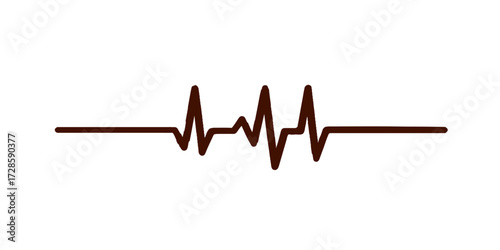 Abstract heart pulse cardiogram line on an ECG monitor showing a healthy life rhythm