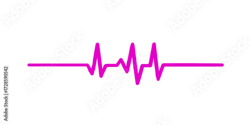 Healthy blue and green cardiogram pulse wave vector on a medical heartbeat monitor