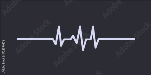 A vibrant cardiogram pulses a green line into a heart, symbolizing a healthy heartbeat on a medical monitor