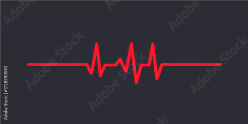 A graphic cardiogram pulse illustrates a healthy heartbeat on a medical monitor