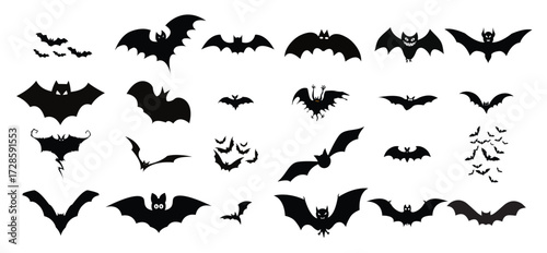 halloween silhouettes black icons and characters trumpkin vector illustration