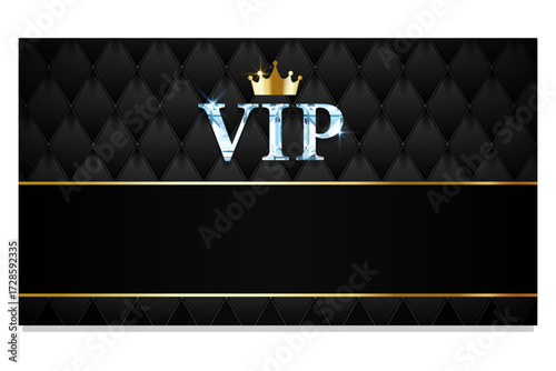 VIP Invitation. Premium VIP card. Luxury template design. Vector illustration.
