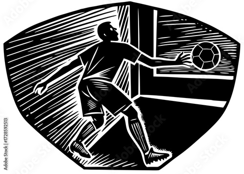 Football Corner Kick Silhouette, Sports and Fitness SVG, PNG