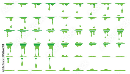 green slime toxic liquid animation sprite sheets