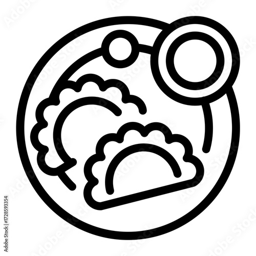 This Empanada icon is suitable for the Argentine culture, etc.
