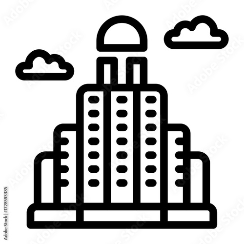 This Kavanagh Building icon is suitable for the Argentine culture, etc.