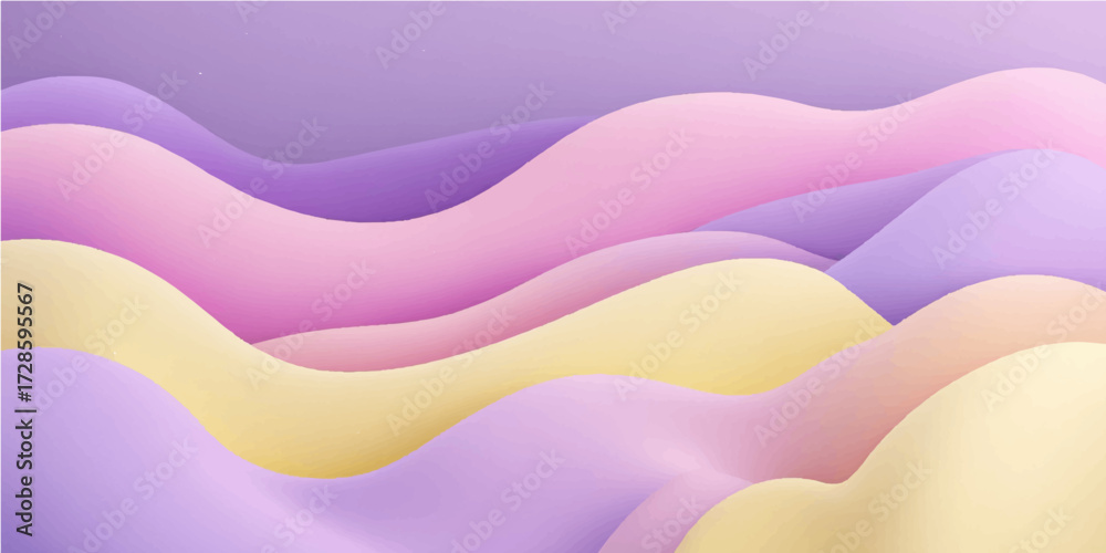 Fototapeta premium Vibrant, colorful abstract wavy line art creates a dynamic and modern backdrop with a flowing curve design