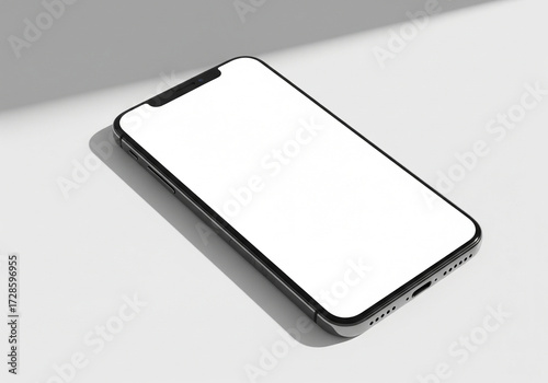 Sleek Smartphone Mockup Modern Device with Blank Screen for App or Website Presentation