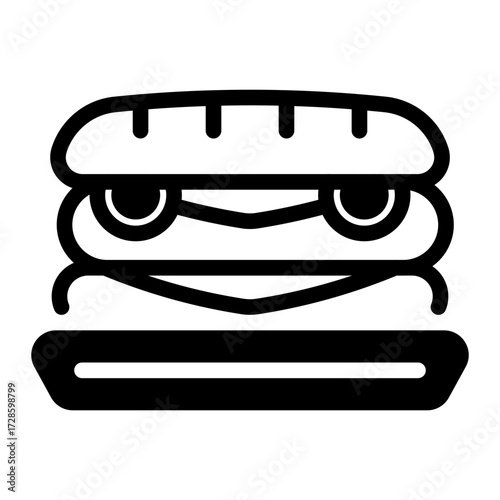 This Choripán icon is suitable for the Argentine culture, etc.
