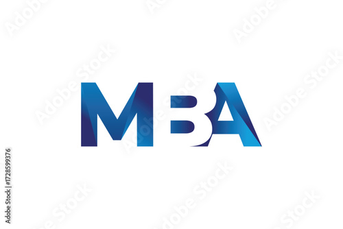 MBA letter mba logo icon