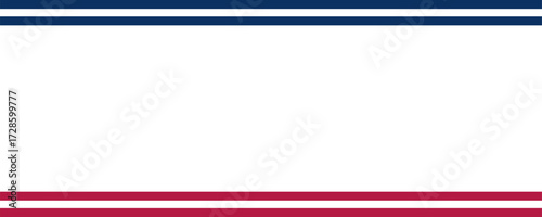 Red blue stripped line on blank frame background template. America 4th of July Memorial or Independence day theme wallpaper.	
