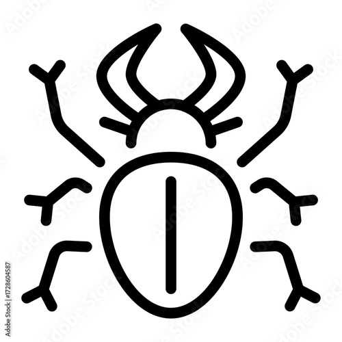 This Beetle icon is suitable for Pest Control, and related fields.