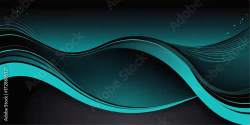 Dynamic abstract blue wave design vector illustration with flowing lines and artistic light