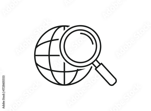 Global research icon graphic