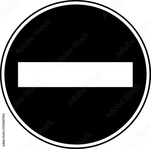 Prohibition sign, a clear signal for no entry or restricted access in traffic and regulatory contexts