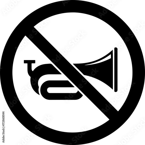 No noise pollution symbol, quiet zone indicator, silence required, keep it down, mute sound signage