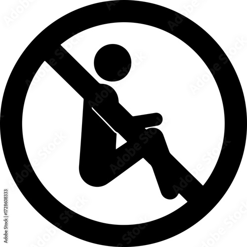 Say no to manspreading with this bold sign, a modern symbol for gender equality and respect