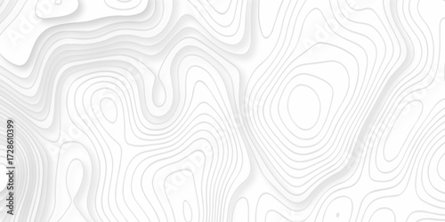 Vector wavy black contour lines topographic grid pattern on white background. Topographic map background with abstract contour line pattern.  Minimal topography design for modern graphics motion wave.