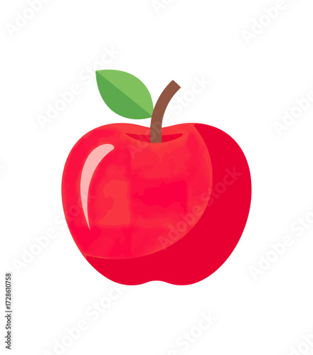 Red apple illustration graphic design
