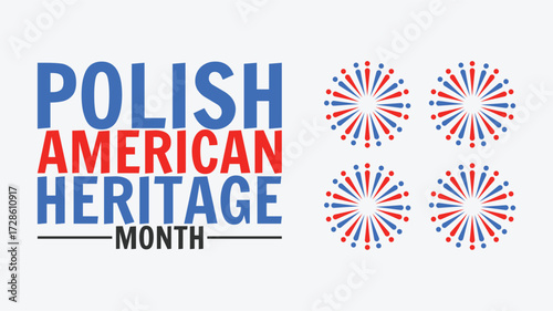 October is Polish American Heritage Month vector illustration Design templet for poster, banner etc
