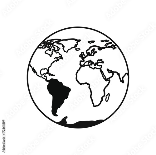 Simple world map illustration