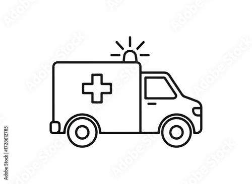 Wallpaper Mural Ambulance line art illustration Torontodigital.ca