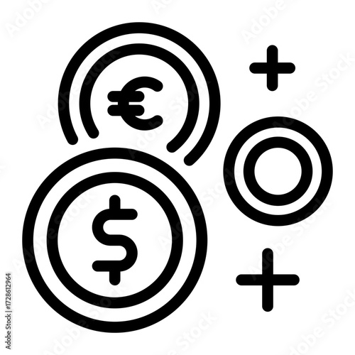 This Currency icon is suitable for Bank, Finance, and related fields.