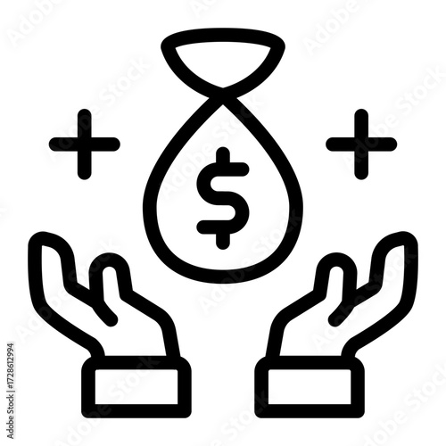 This Fund icon is suitable for Bank, Finance, and related fields.