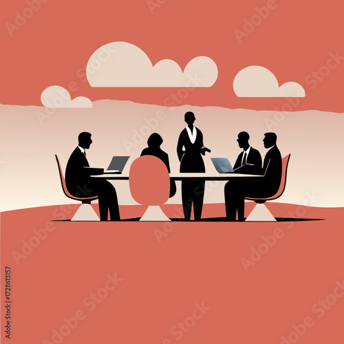 Business meeting with diverse professionals discussing strategy indoors  