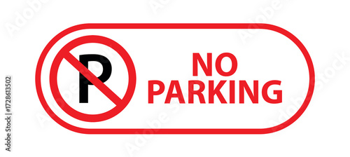 no parking sign information vector	