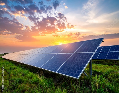 Solar panels at sunset (2)
