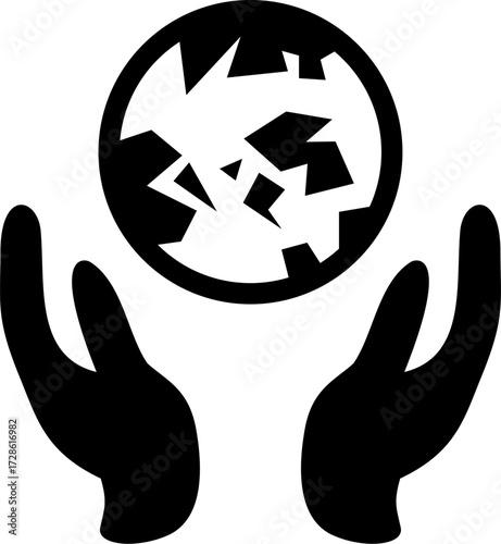 Scalable vector illustration of an ecology icon symbolizing nature and environment