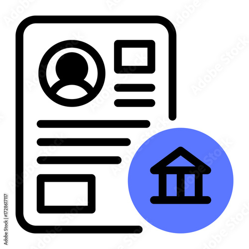 This Bank Account icon is suitable for Bank, Finance, and related fields.
