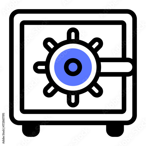 This Bank Vault icon is suitable for Bank, Finance, and related fields.