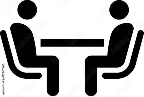 Vector graphic of meeting consideration debate and deliberation process