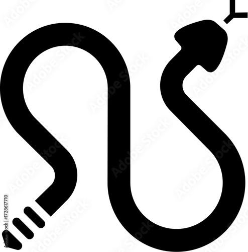 Serpent temptation wild nature vector illustration scalable icon for graphic design projects