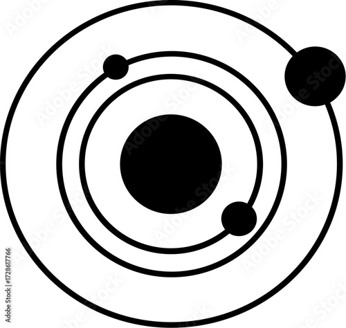 Cosmic gravity icon vector illustration space celestial body vector graphics