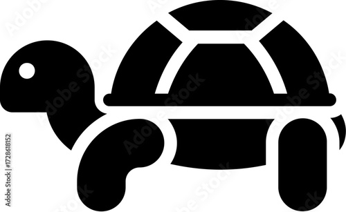 Vector illustration of a slow turtle icon representing patience persistence and gradual progress in a scalable format