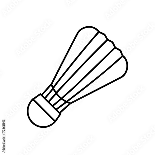 Outline of a shuttlecock on transparent background
