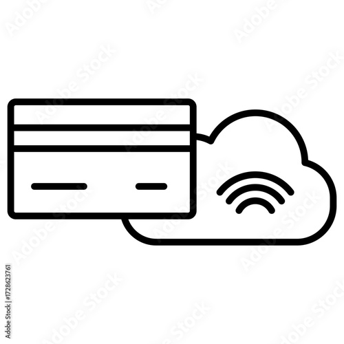 Virtual Card Outline Icon