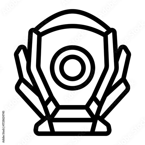 This Futuristic Mask icon is suitable for Science Fiction, Sci-fi Film, etc.