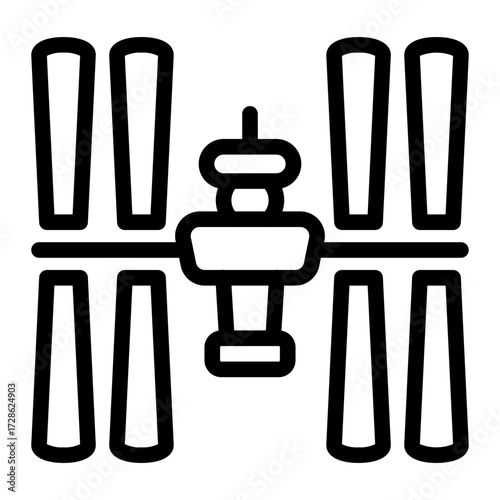 This Space Station icon is suitable for Science Fiction, Sci-fi Film, etc.