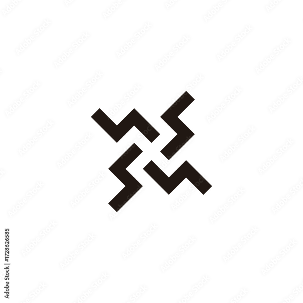 Fototapeta premium Textures, square curve geometric symbol simple logo vector