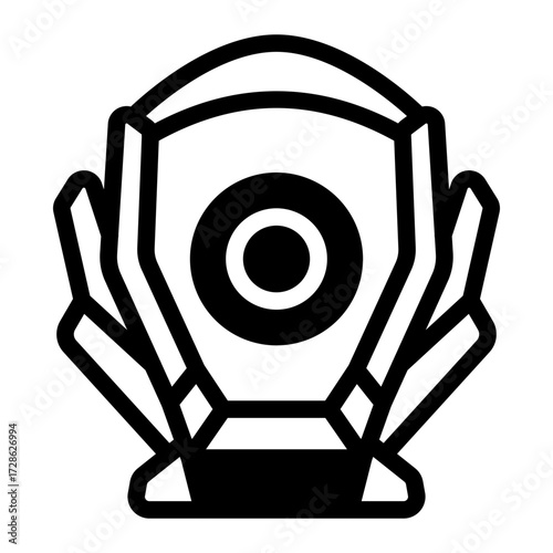 This Futuristic Mask icon is suitable for Science Fiction, Sci-fi Film, etc.