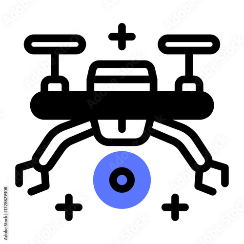 This Futuristic Drone icon is suitable for Science Fiction, Sci-fi Film, etc.